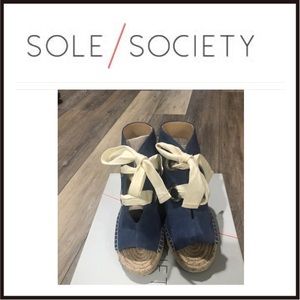 Sole Society Blue Jean Wedge NIB
